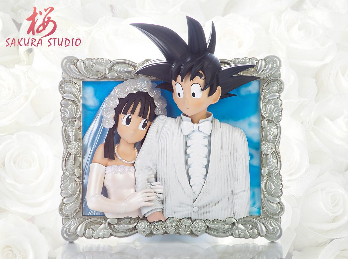 Statue Résine Goku Et Chichi Mariage - League Studio - Dragon Ball WCF - Neuve