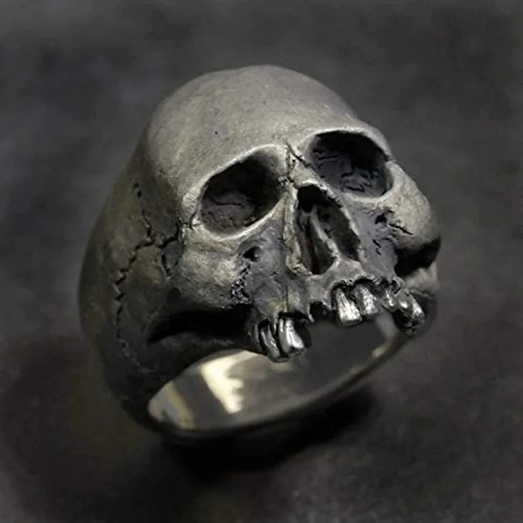 Gothic Ghost Head Skull Stainless Steel Ring
