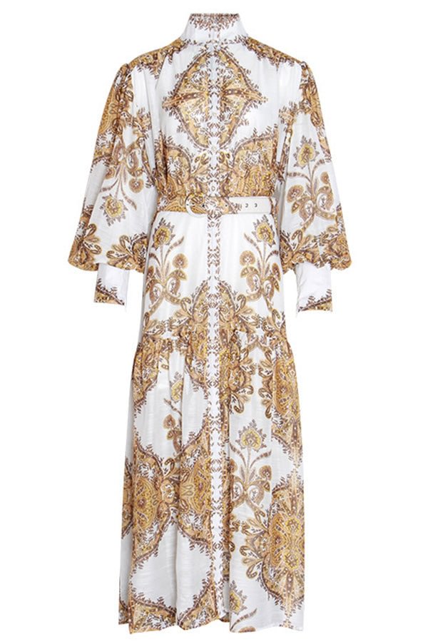 Boho Belt Print Swing Dress - Shop Trendy Women's Clothing | LoverChic