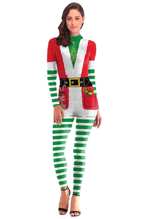 Fancy Women's Santa Bodysuit Christmas Costume Orange - Shop Trendy Women's Clothing | LoverChic