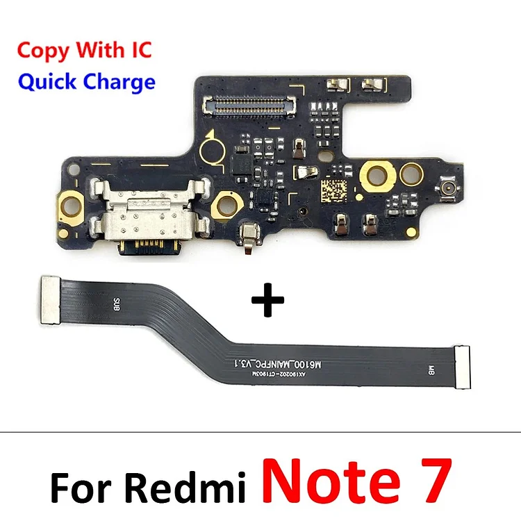 50Pcs, USB Charging Port Dock Charger Plug Connector Main Board Flex Cable For Xiaomi Redmi Note 7 8 8T 9 9s 10 10s 11 Pro 4G 5G