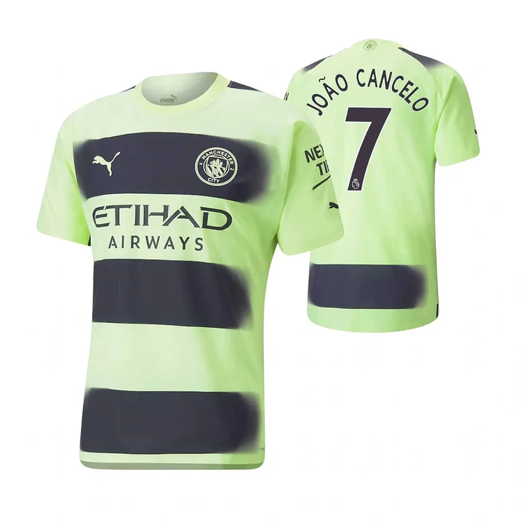Manchester City Joao Cancelo 7 Third Shirt Top Kit 2022-2023