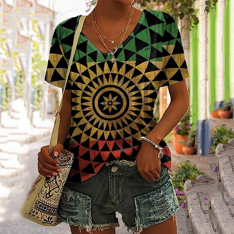 Juneteenth Vintage Print Short Sleeve T-Shirt