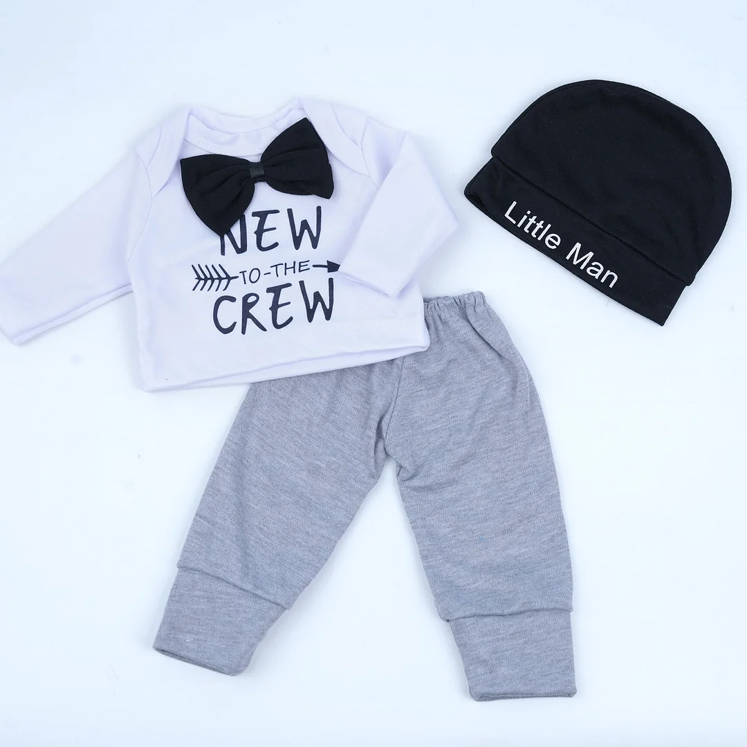 17-20 Inches Clothes Accessories Black and White 3-Piece Baby Suit for Reborn Baby Doll -Creativegiftss® - [product_tag] RSAJ-Creativegiftss®
