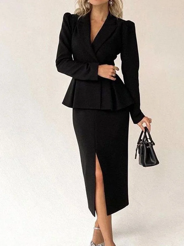 Sexy business elegant skirt ladies suit