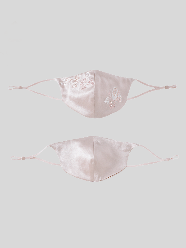 Silk Face Covering For Kid Embroidery Style REAL SILK LIFE