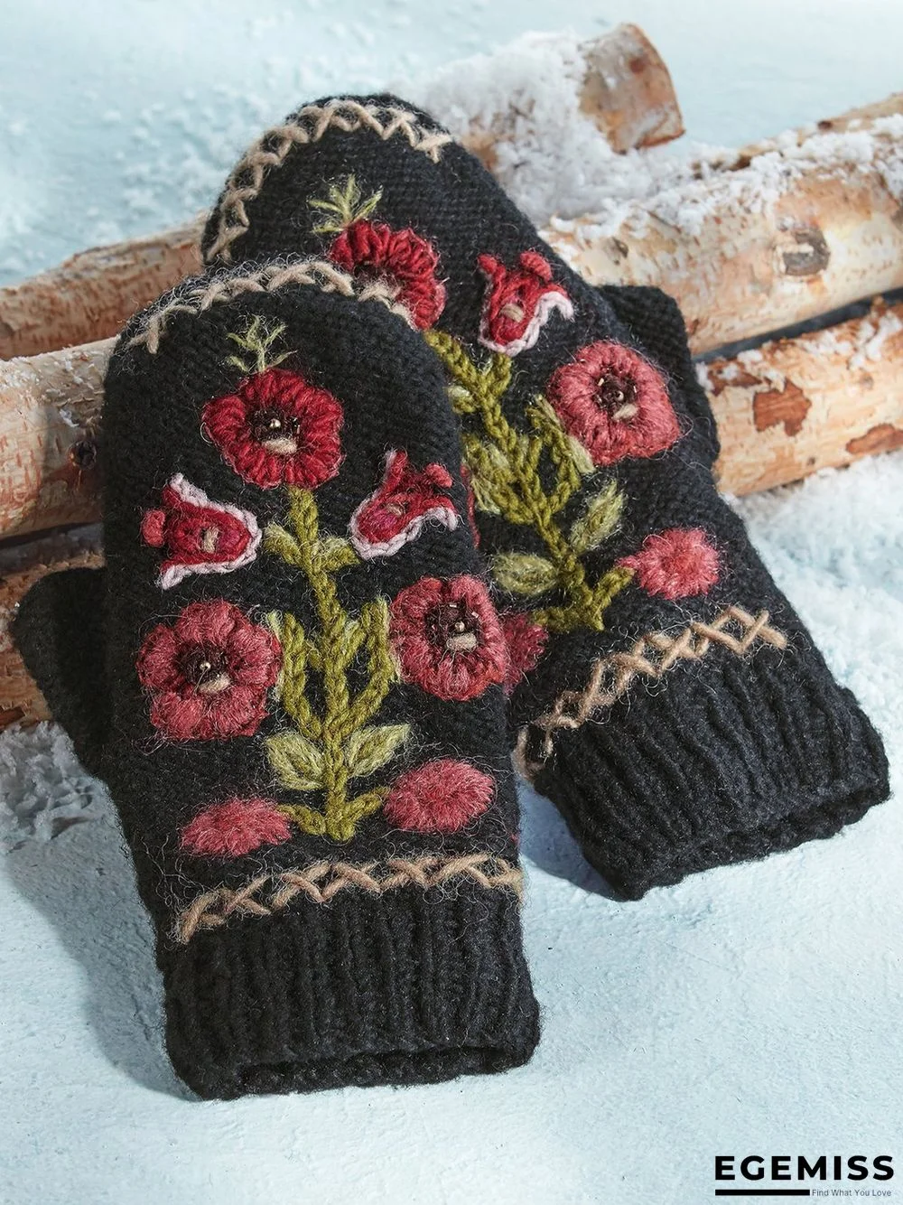Antique flower gloves embroidered gloves | EGEMISS