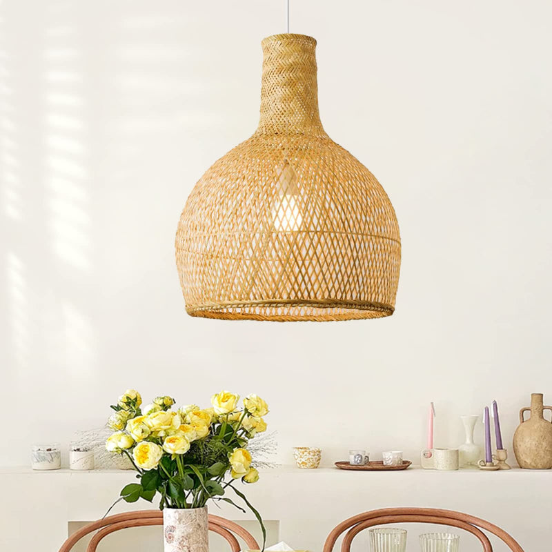 Bamboo Woven Bottle Pendant Lights