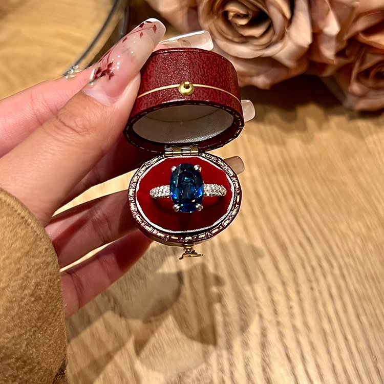 6ct Cornflower Blue Diamond Ring KERENTILA