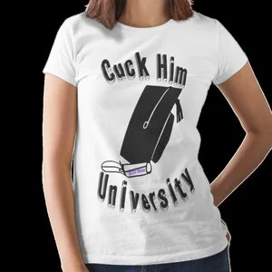 pornhint Pornhint Cuck Him University Valedictorian Shirt, Funny Cuckold Humiliation T-Shirt, Femdom Sissy Cuckold Tee