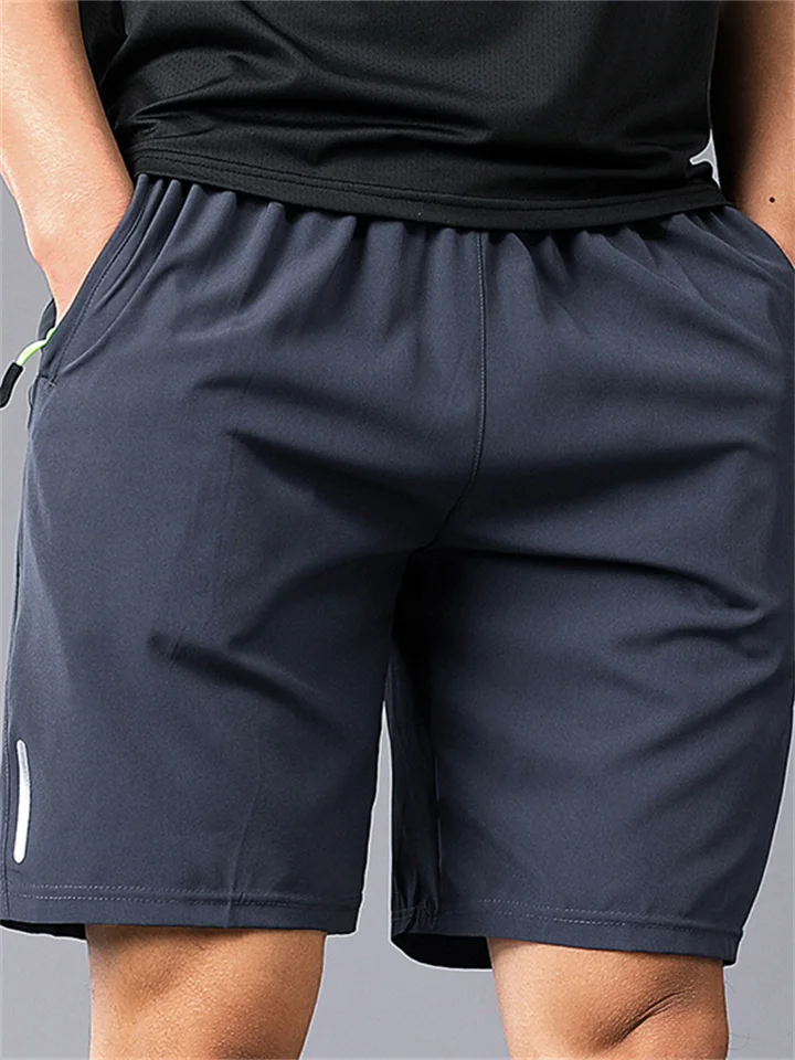 Ice Silk Men's Large Size Shorts Summer Thin Running Sports Loose Five Pants Casual Beach Pants-JRSEE