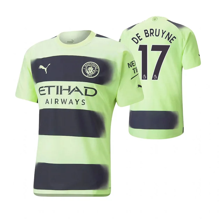 Manchester City Kevin De Bruyne 17 Third Shirt Top Kit 2022-2023
