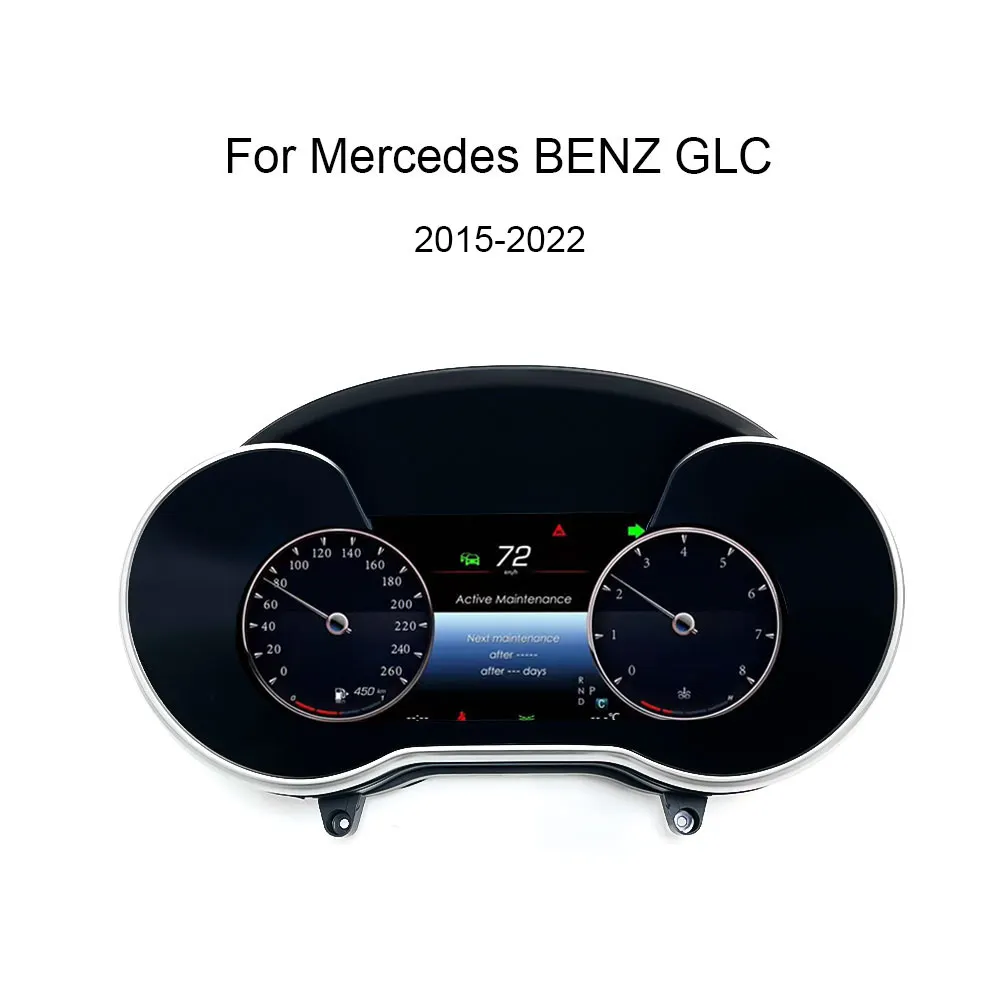 12.3inch Digital LCD Dashboard Instrument Cluster Speedometer CarPlay HUD For Mercedes BENZ C GLC W205 2015-2022