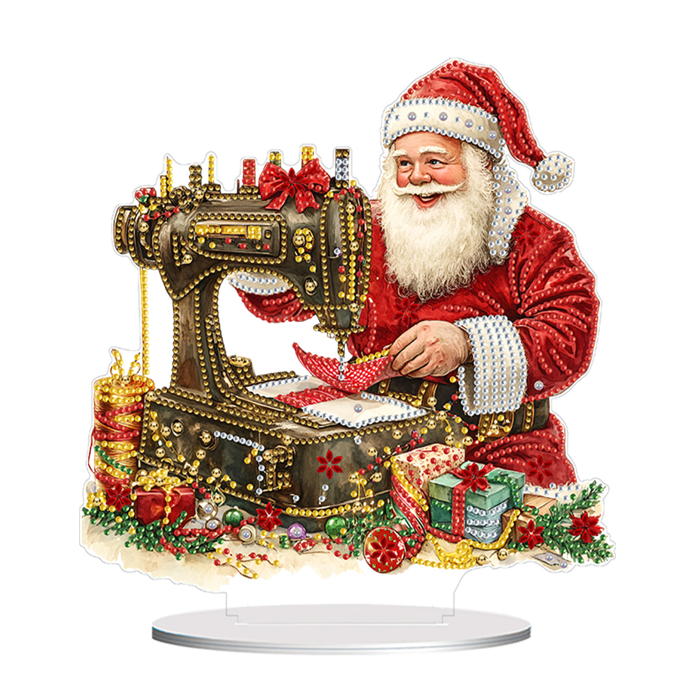 DIY Christmas Santa Tailor Acrylic Special Shape Desktop Diamond