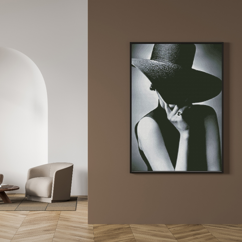 ZZ4301-Black and white top hat]