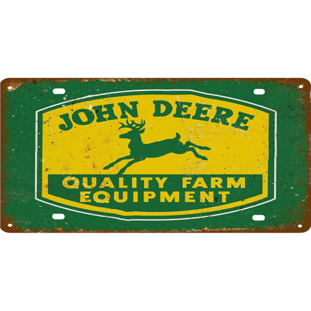 30*15cmJohn DeereCar License Metal Signs