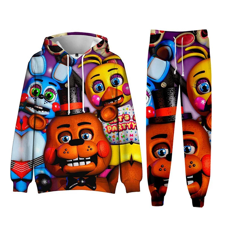Horror Five Nights At Freddy's: Purple Tears (2023) Freddy Hoodie Outfits Cosplay Costume Halloween Carnival Suit