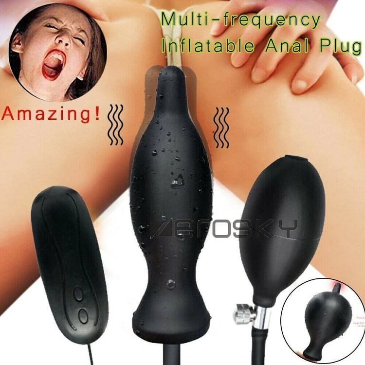 pornhint Pornhint 10 Speed Inflatable Anal sex Vibrator Butt Plug G spot Expandable Massager Vibrator
