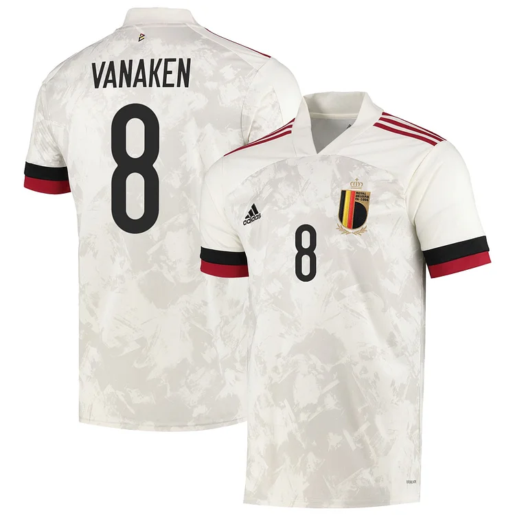 Belgium Hans Vanaken 8 Away Shirt Kit UEFA Euro 2020