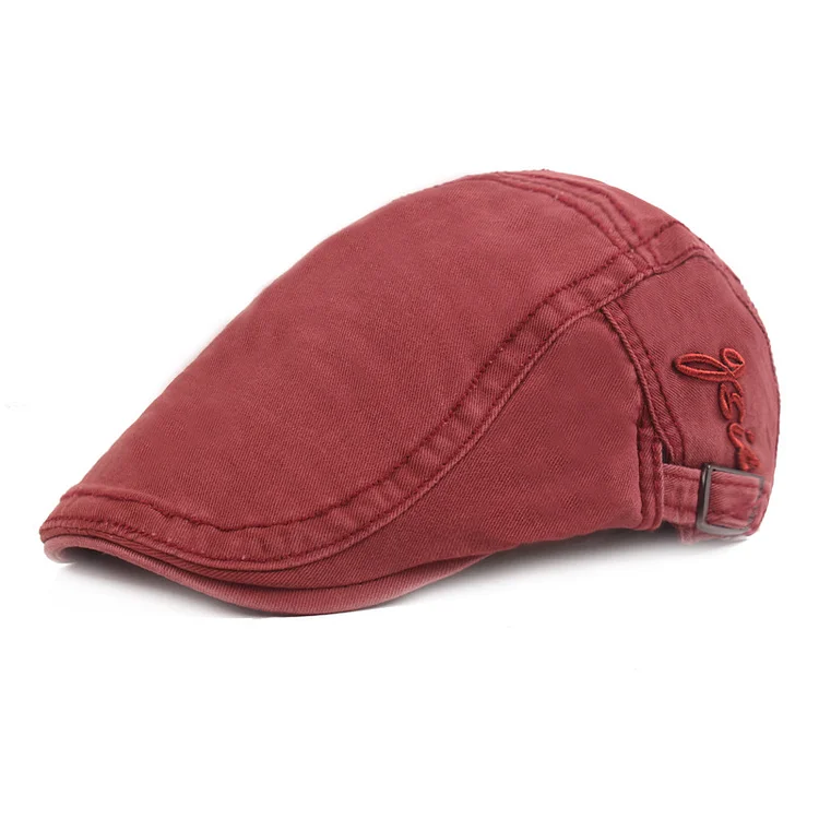 Men's Vintage Solid Color Adjustable Beret Hat