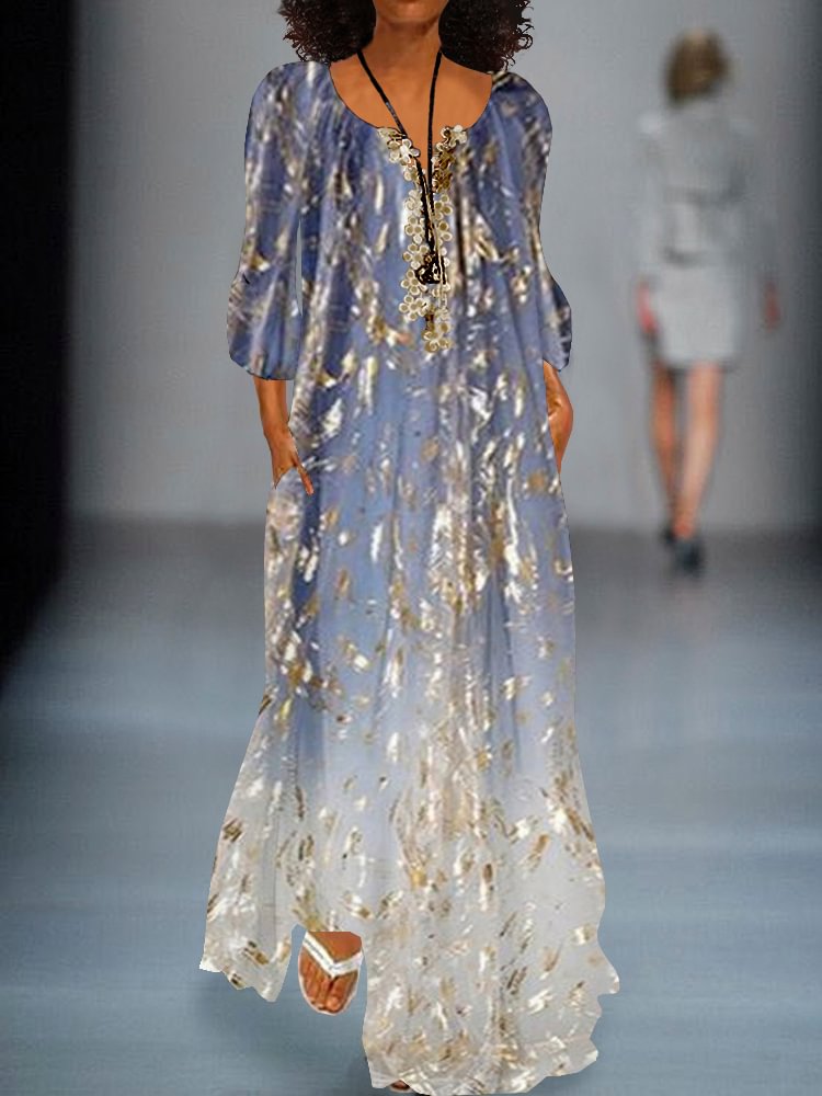 Printed Casual Lace Dress P181402127