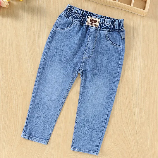 【3Y-10Y】Unisex Casual Solid Color Washing Water Jeans