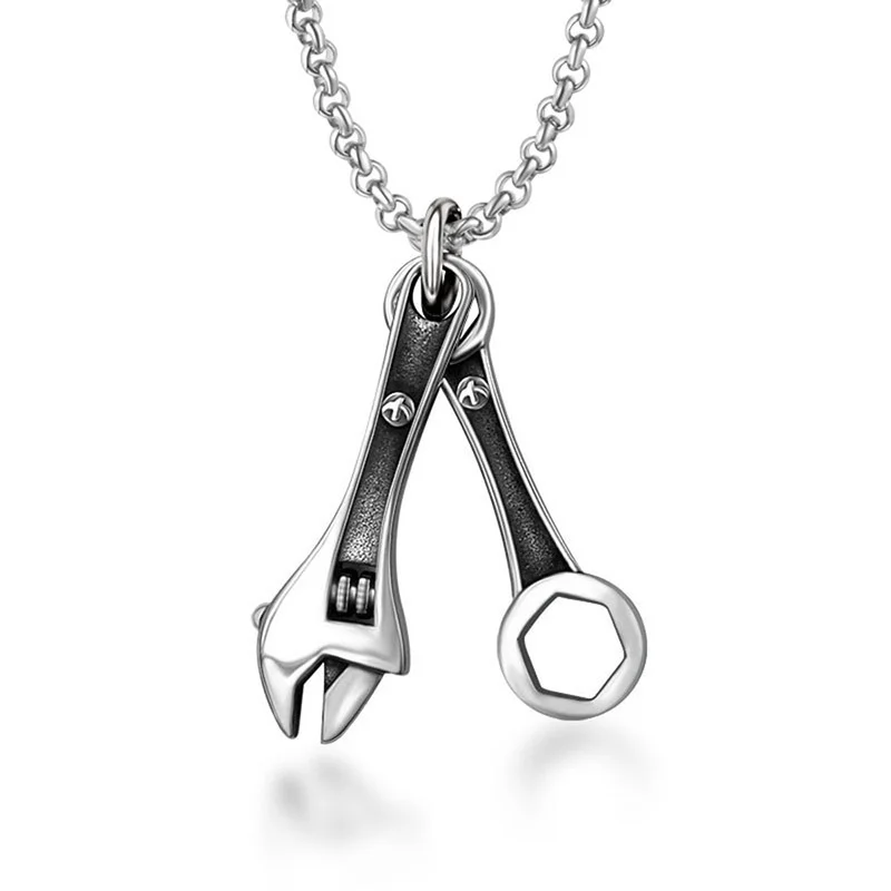 Personalized Wrench Pendant Necklace - Devcarry