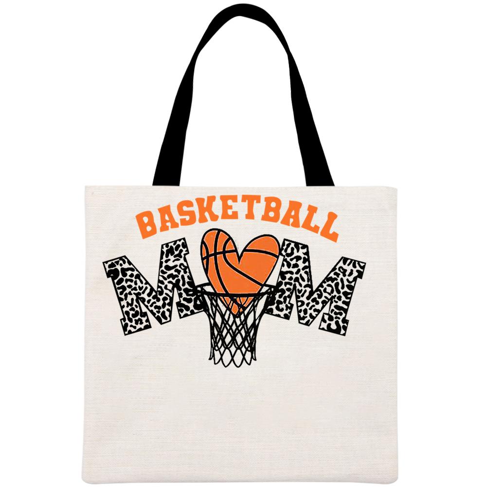 Basketball Mom Printed Linen Bag-Guru-buzz