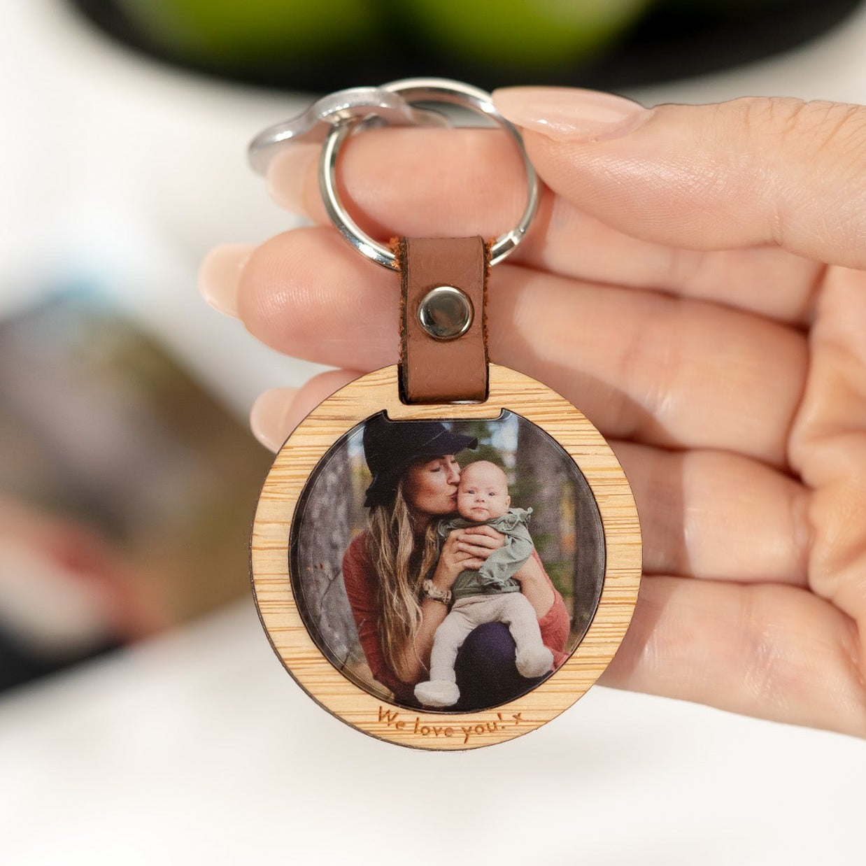 Personalized Crochet Dog Face Keyring