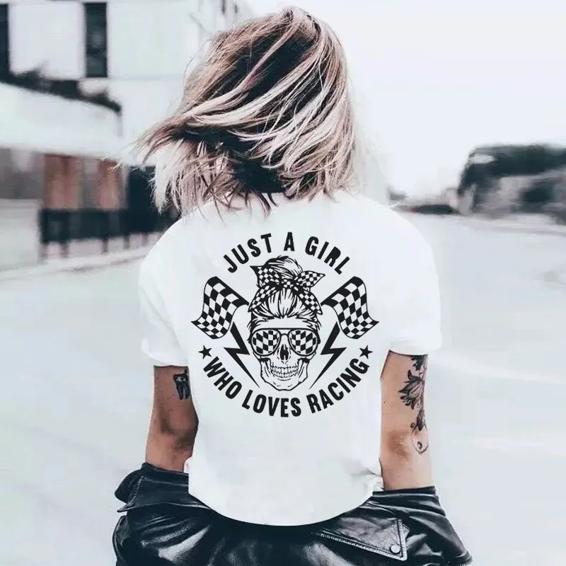 Just A Girl Who Loves Racing T-shirts - Devcarry