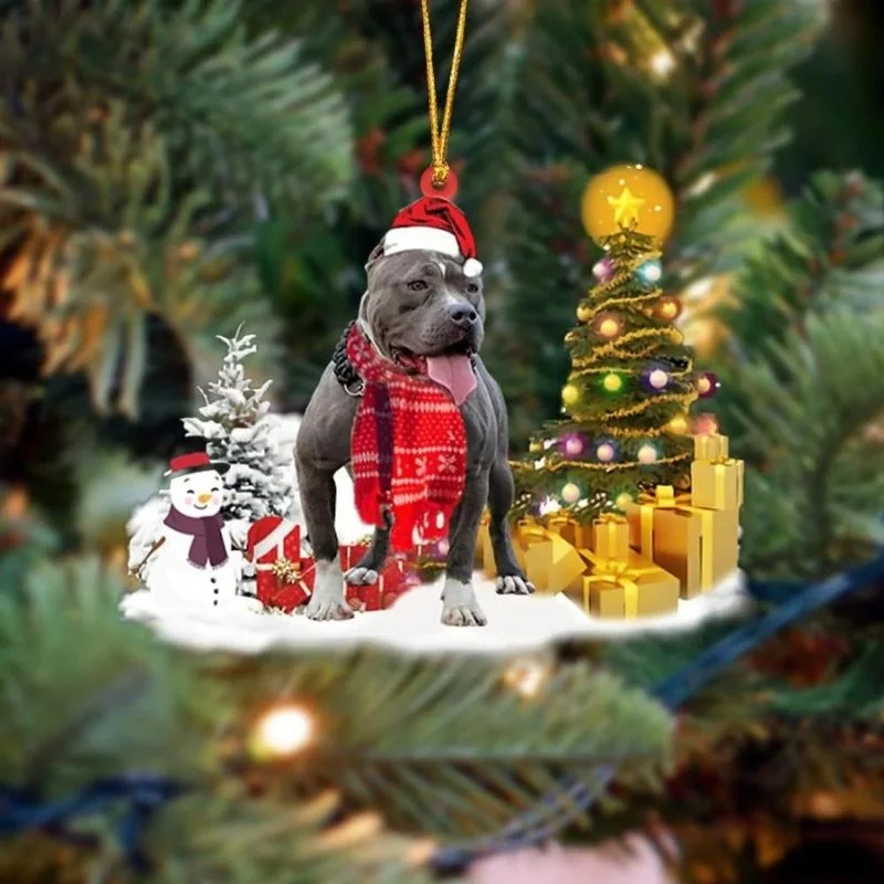 VigorDaily American Bully Dog Christmas Ornament SM110