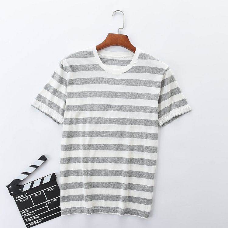 Sweet Cute Striped O-neck Short Sleeve T-shirts SP15835