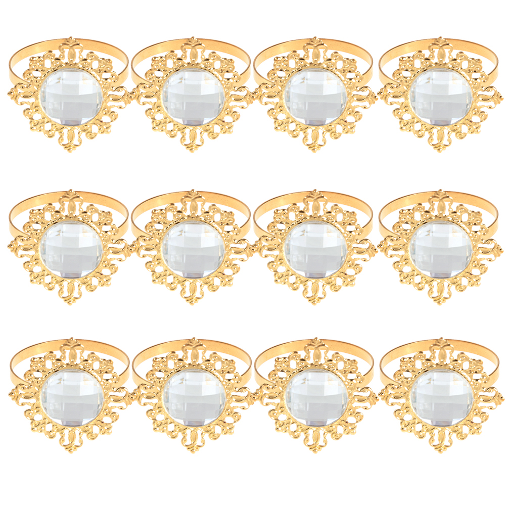 12Pcs Acrylic Diamond Design Napkin Ring Dinner Decoration, Gold, 501 Original
12Pcs Acrylic Diamond Design Napkin Ring Dinner Decoration, Gold, 501 Original