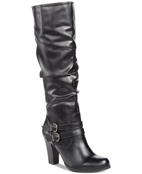 Style & Co Women's Sanap Almond Toe Knee High Fashion Boots Black Size 5.5 M - Shop Trendy Women's Clothing | LoverChic