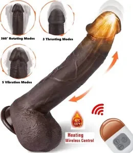 pornhint Pornhint 9.8" Realistic Dildo Suction Cup G Spot Thrusting Heating Vibra