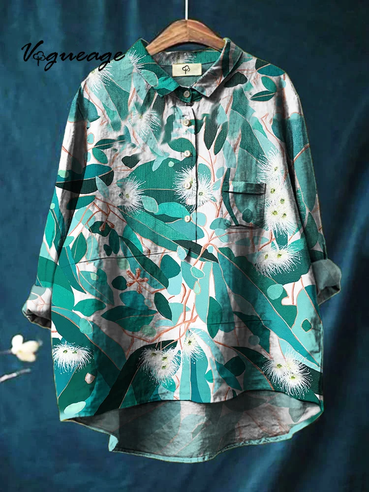 Women's Leaf Print Shirt
