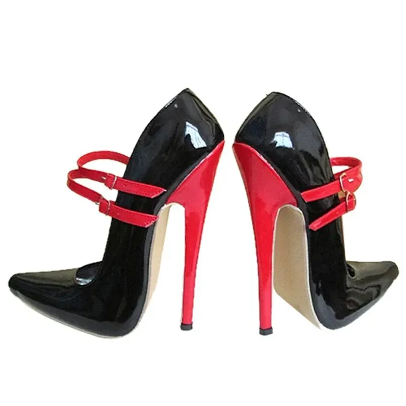 VCSHOES Women's Shoes 7.09in High Height Shoes Party Stiletto Heel Pointed Toe SM Shoes US Size 6-14 No.13308