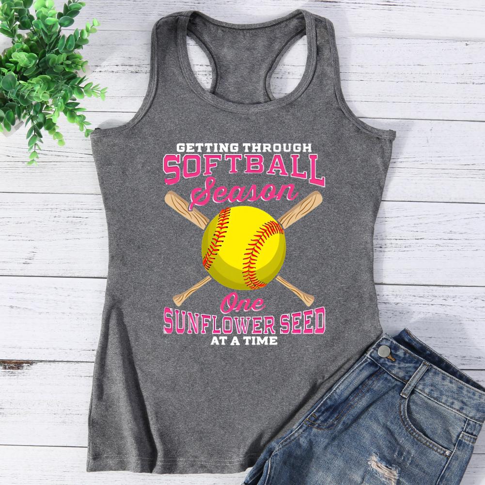 Getting Through Softball Season One Sunflower Seed At a Time Vest Top-0025030-Guru-buzz