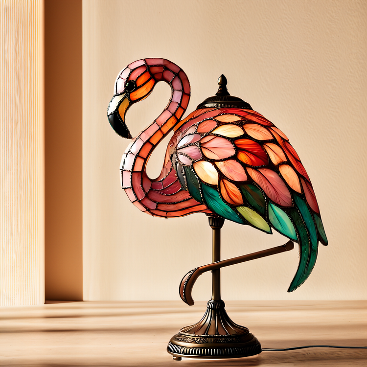 Vintage Flamingo Lamp