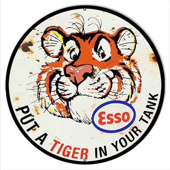ESSO Motor Oil- Round Shape Tin Signs/Wooden Signs - 30*30CM