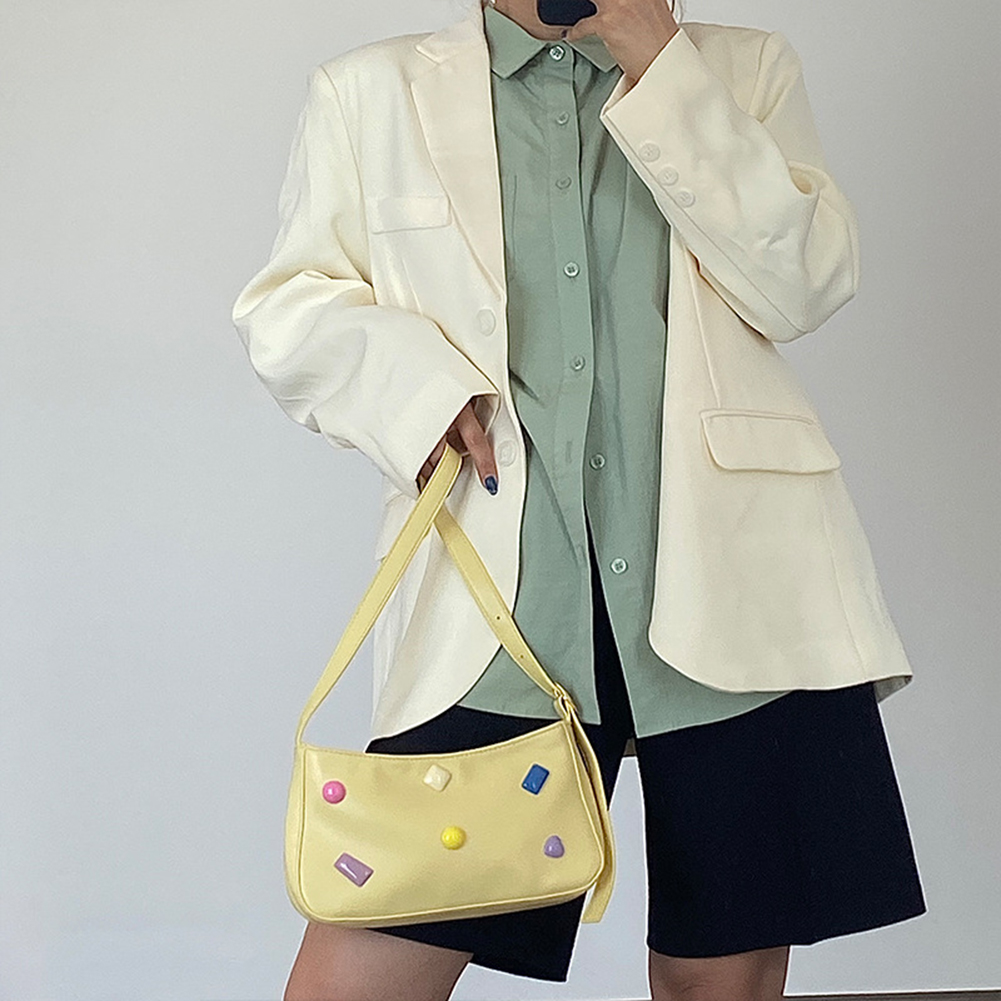 Fashion Candy Color Underarm Bag Retro Women Leather Shoulder Tote -Yellow, 501 Original
Fashion Candy Color Underarm Bag Retro Women Leather Shoulder Tote -Yellow, 501 Original