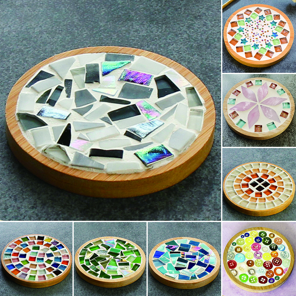 Mosaic Coaster Kit DIY Circle Coaster 9.5cm
