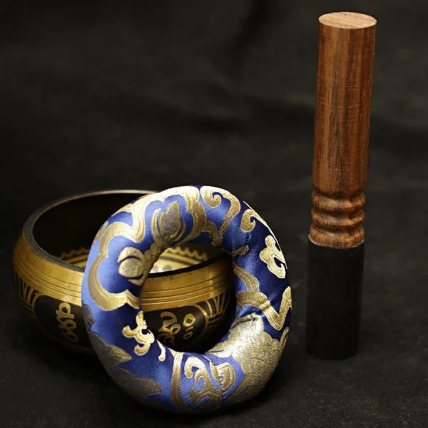 Tibetan Meditation Sound Bowl Handcrafted for Healing and Mindfulness Support Protection Singing Bowl Set