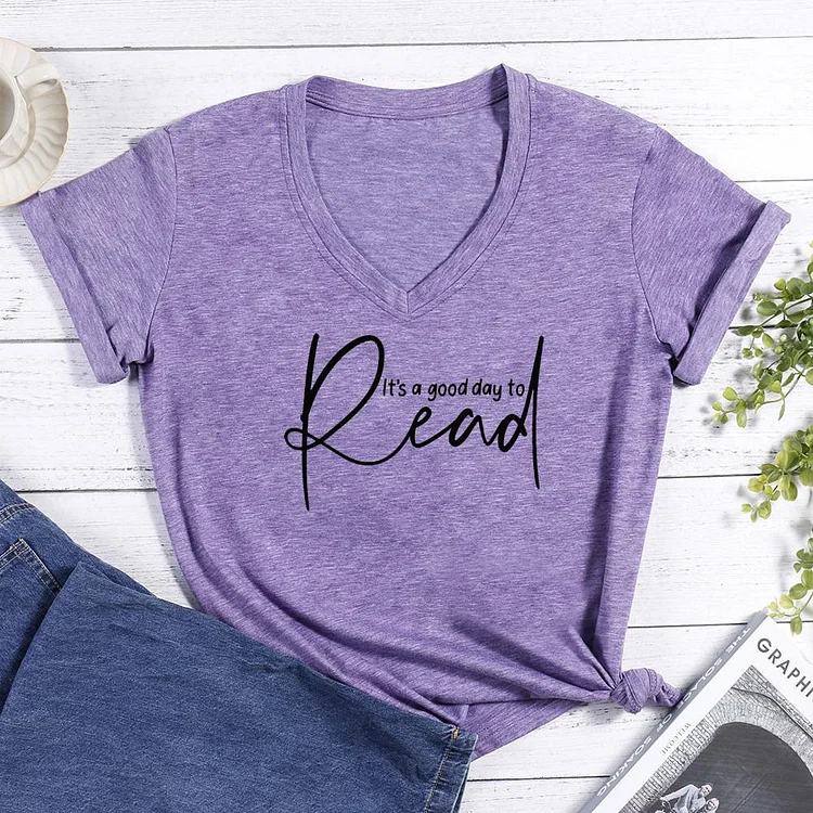 It's A Good Day To Read V-neck T Shirt