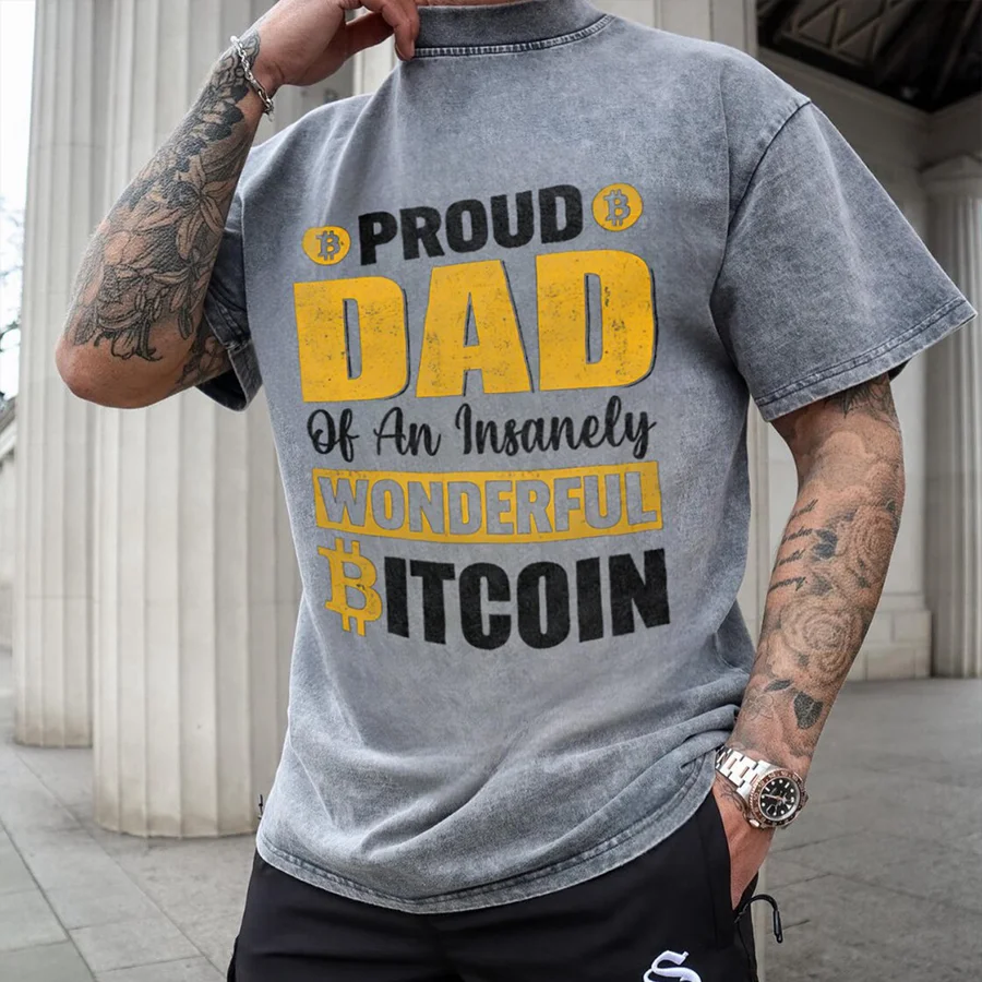 Proud Dad Of An Insanely Printed Oversize Washed T-Shirt - Devcarry