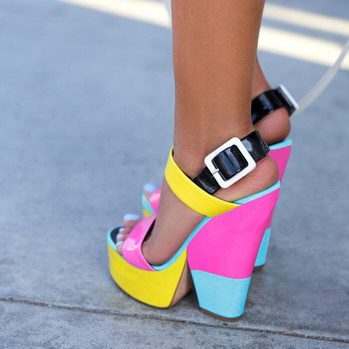 ★JILLSTUART★ [Linda] Ribbon Platform Sandals 2 COLORS (JLS Amazon.com | Starella Colorful Wedge Heel Sandals for Women