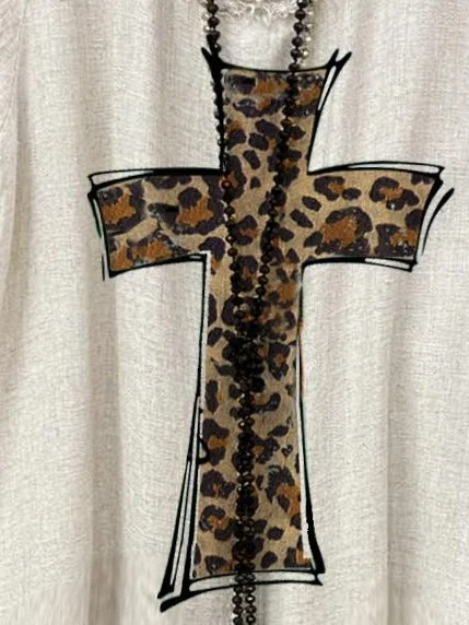 Casual Short Sleeve Animal Dresses