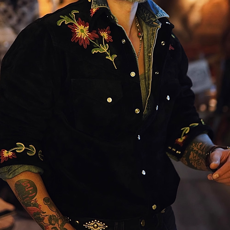 Vintage Western Floral Print Shirt main image 1