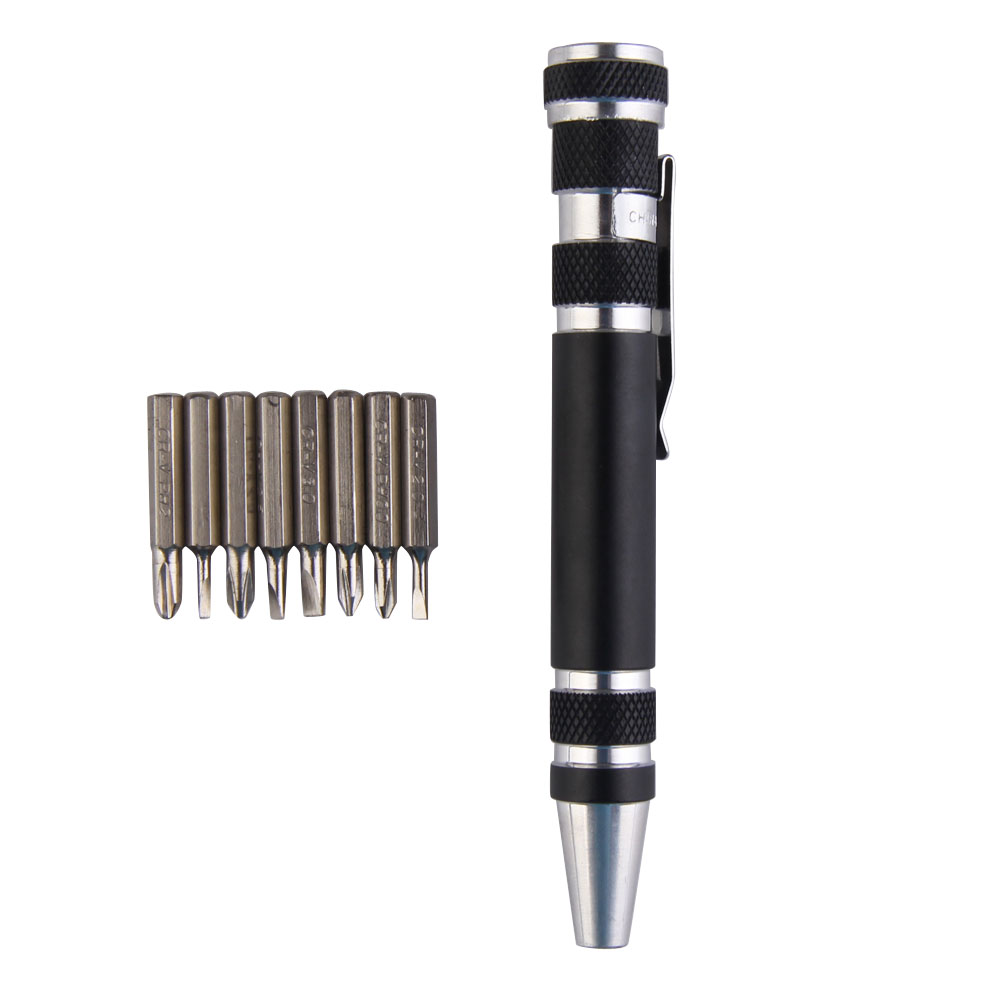 8 Kinds Aluminum Precision Pen Screw Driver Set Kit Mobile Tool, Black, 501 Original
8 Kinds Aluminum Precision Pen Screw Driver Set Kit Mobile Tool, Black, 501 Original