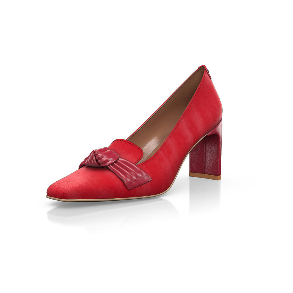 Square Toe Bow Heel Shoes main image 1